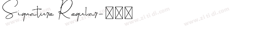Signature Regular字体转换